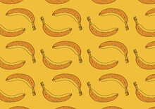Banana Yellow Pattern Illustration