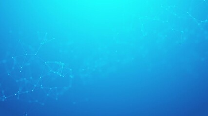 Abstract plexus background. Blue lines and dots. Techno background. Looped footage of the Intro video. Light from above.4K.HD