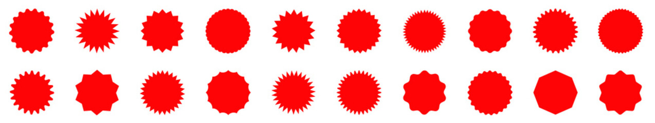 Wall Mural - red shopping labels collection. set of new labels in red. promo banners, stickers and tag labels. sa