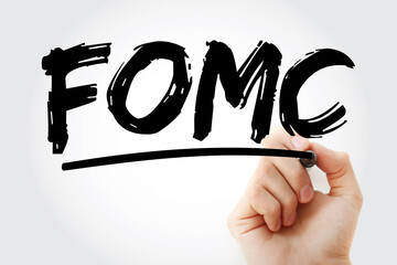 Wall Mural - FOMC - Federal Open Market Committee acronym with marker, business concept background