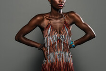 Black African Woman Posing In The Studio