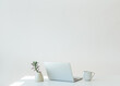 © Sophia Hsin/Stocksy - Minimalist work from home set up