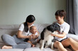 © Bo Bo/Stocksy - asian baby at home
