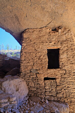 USA, New Mexico. Window In Ancient Cliff Dwelling.