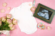 © millefloreimages - Mother s Day Valentine product mockup styled with blush pink roses.