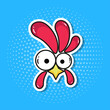© Tatsiana - funny cock in pop art style