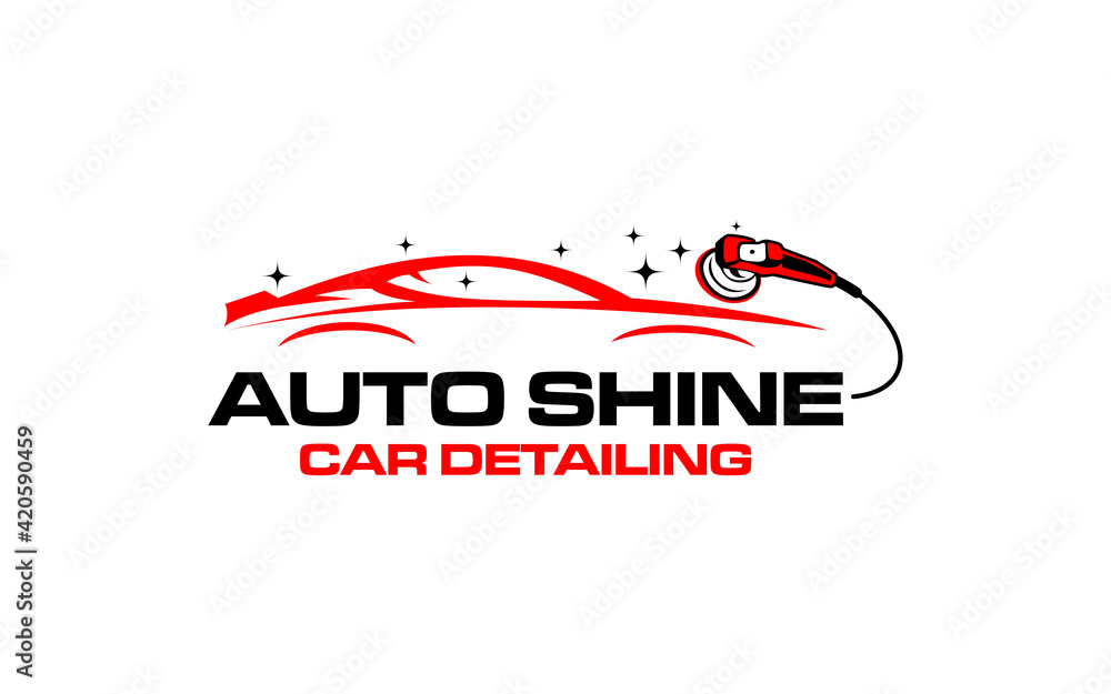 Illustration vector graphic of auto detailing servis logo design template-05 - obrazy, fototapety, plakaty 