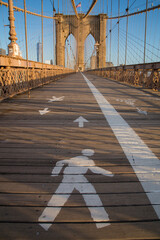 Sticker - USA, New York, New York, Brooklyn Bridge.