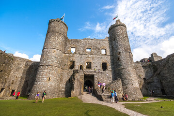 old castle in the north wales, harlech castle
