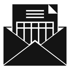 Sticker - Tax mail icon, simple style