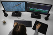 © NUT Studio/Stocksy - Video editing suite setup - top view