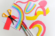 © jamie grill photography/Stocksy - Rainbow Drawings and Colorful Cut-out Paper