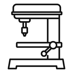 Canvas Print - Automated milling machine icon, outline style