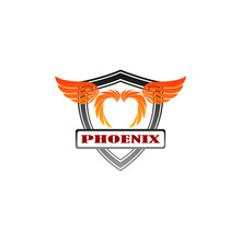 Twin Fire Phoenix Logo Design