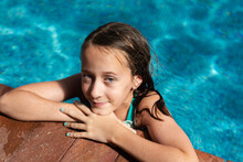 Tween Girl In Pool