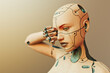 © Don Smith/Stocksy - Tearful sad futuristic cyborg woman