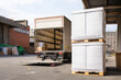 Shipping load ready for truck transport