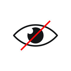  No vision icon design. vector illustration