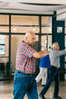 © VISUALSPECTRUM/Stocksy - Seniors Doing Exercise With Social Distancing