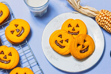 Homemade Halloween Pumpkin Cookies