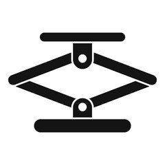 Poster - Jack screw icon, simple style