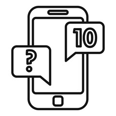 Poster - Purchasing manager smartphone icon, outline style