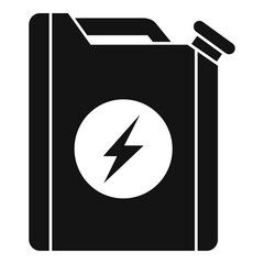 Poster - Hybrid car fuel canister icon, simple style