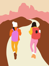 Girlfriends Hiking