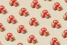 Horizontal Pattern From Camera Gifts Wrapped Of Paper.