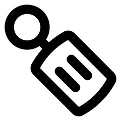 Canvas Print - a solid keyring icon in editable design