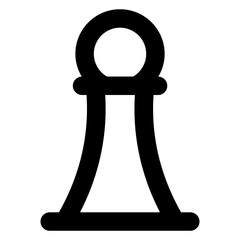 Canvas Print - a chess piece pawn icon in solid design