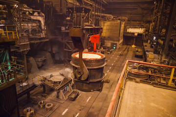 Wall Mural - steel production in electric furnaces