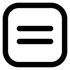 Canvas Print - mathematical character, solid icon of equality sign