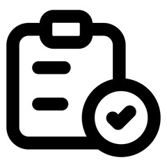 Canvas Print - verified document glyph style icon