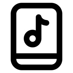 Wall Mural - music folder glyph icon, editable vector