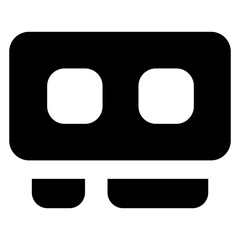 
Random access memory, solid vector of computer ram

