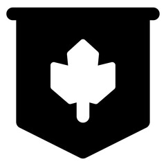 Sticker - 
Trendy unique icon of canadian label in solid style vector 

