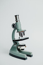 Small Microscope On A White Background