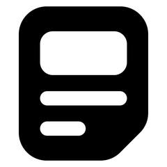 Wall Mural - favourite document in glyph icon, editable vector