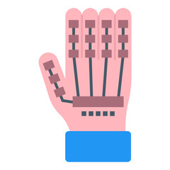 Wall Mural - unique flat icon of robotic hand