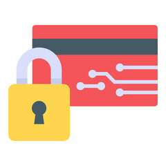 Wall Mural - 
Encryption in flat trendy icon 

