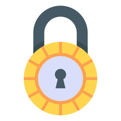 Poster - 
Encryption in flat trendy icon 

