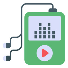 Wall Mural - 

Trendy music player in flat icon 


