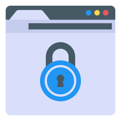 Wall Mural - 
flat design vector of website security 

