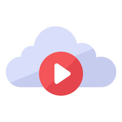 Canvas Print - video streaming in flat icon