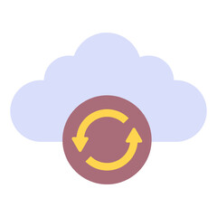 Canvas Print - cloud api in flat icon, editable vector