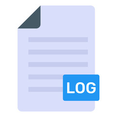 Wall Mural - 
File monitoring in flat style icon 

