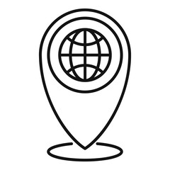 Poster - Travel location icon, outline style