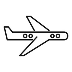 Canvas Print - Tourism plane icon, outline style