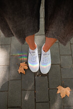 Rainbow On White Shoes